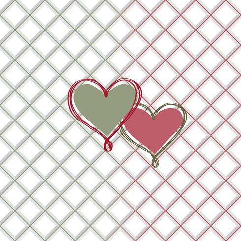Liefde hart naadloze patroon Valentine dag vakantie geometrische sieraad vector