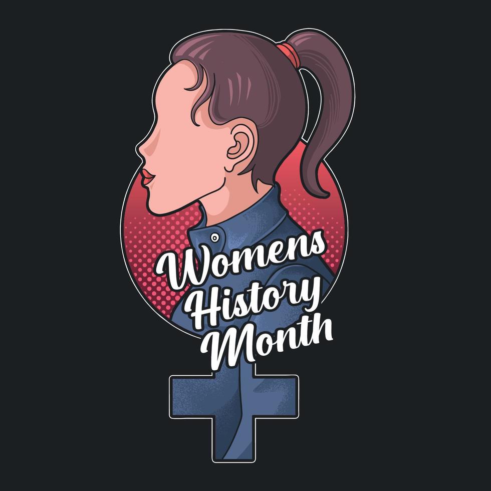 vrouwen geschiedenis maand steun simbolisme beweging vector