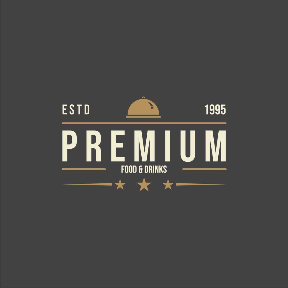 vintage restaurant logo ontwerp. vectorillustratie. vector