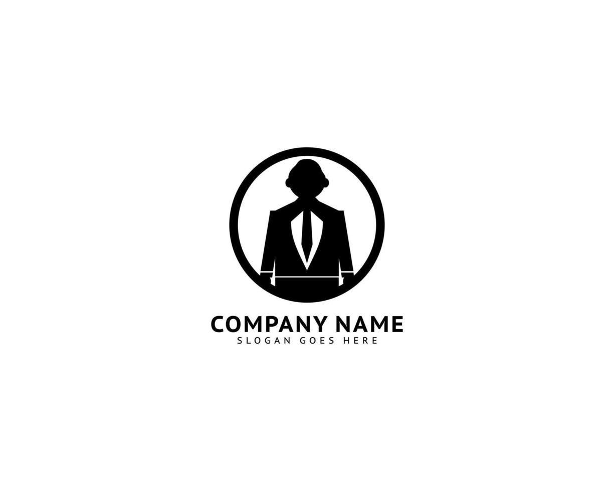 zakenman logo sjabloon vector pictogram illustratie ontwerp