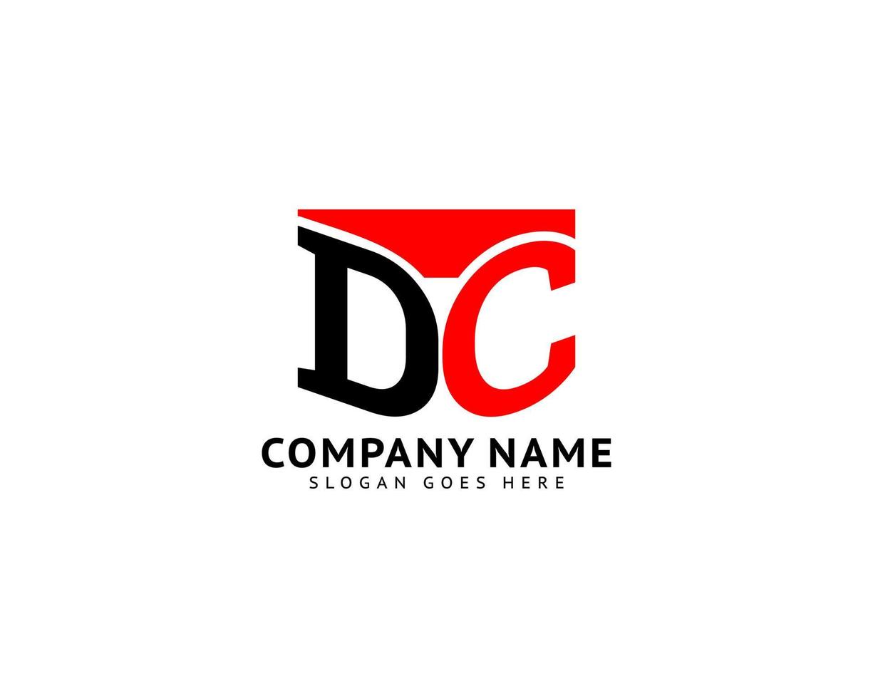 eerste letter dc logo ontwerpsjabloon vector