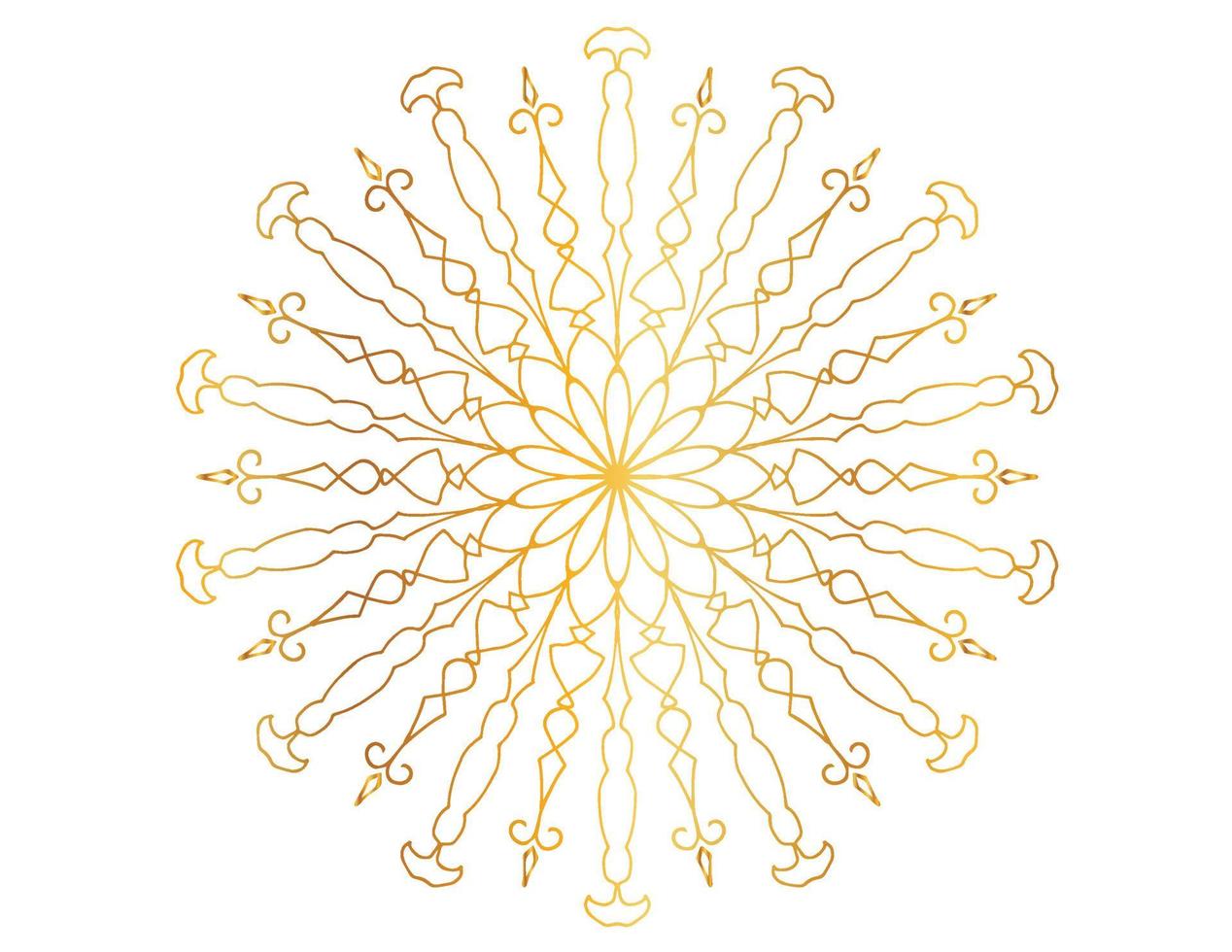 gouden mandala ontwerppatroon, achtergrond, bloem, decoratie, cirkel, vector