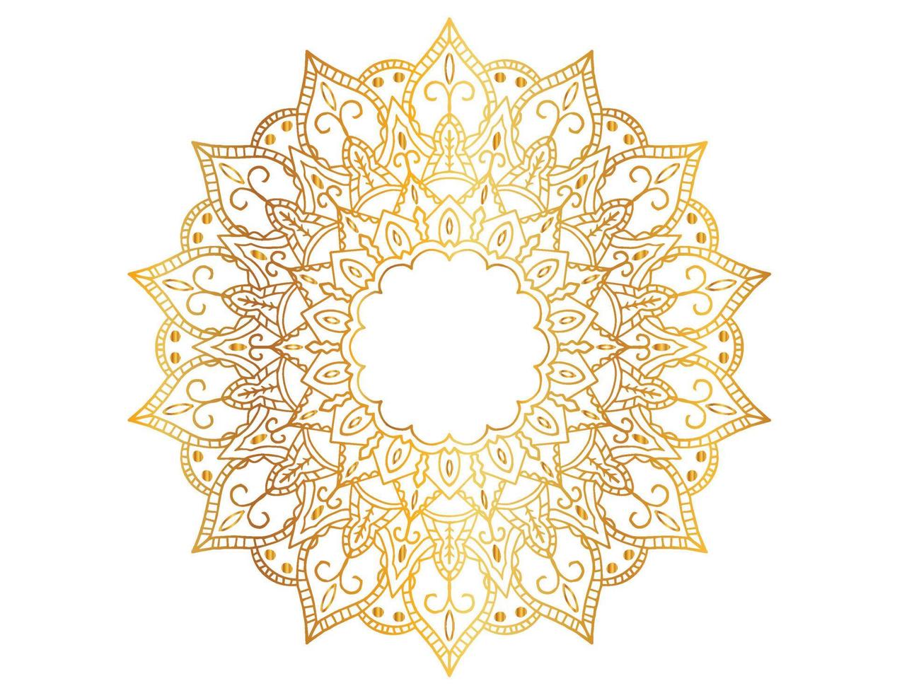 gouden mandala ontwerppatroon, achtergrond, bloem, decoratie, cirkel, vector