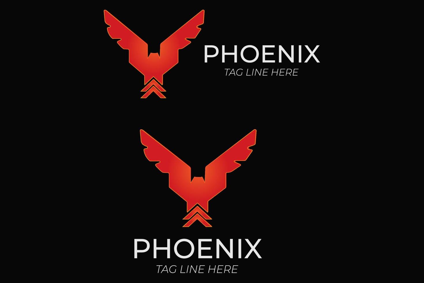 phoenix bird bedrijfslogo concept sjabloon gratis download vector