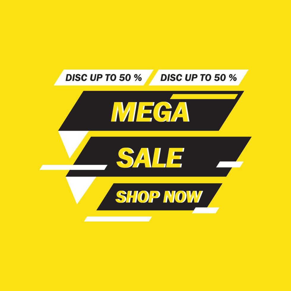 mega sale winkel nu banner vector