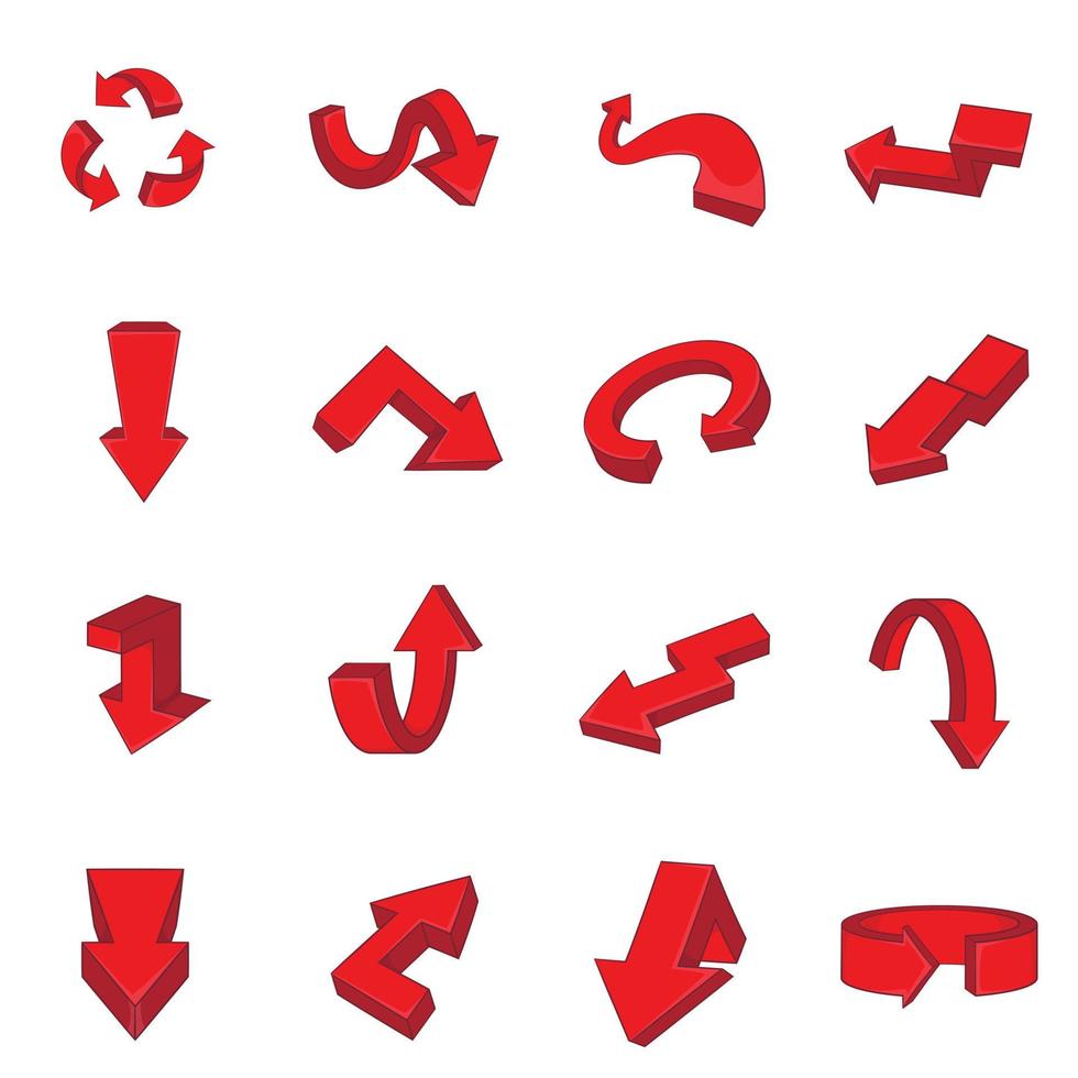 pijlpictogrammen in vlakke stijl vector