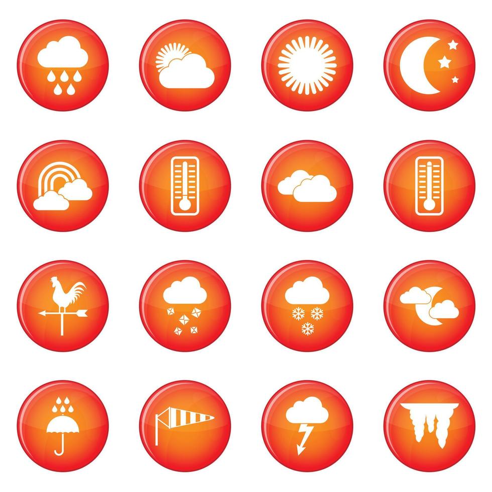 weer iconen vector set