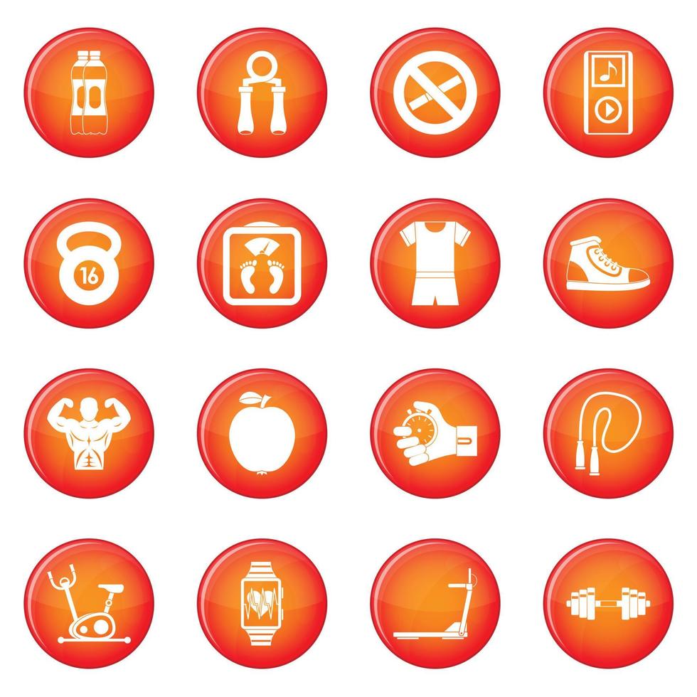 fitness iconen vector set