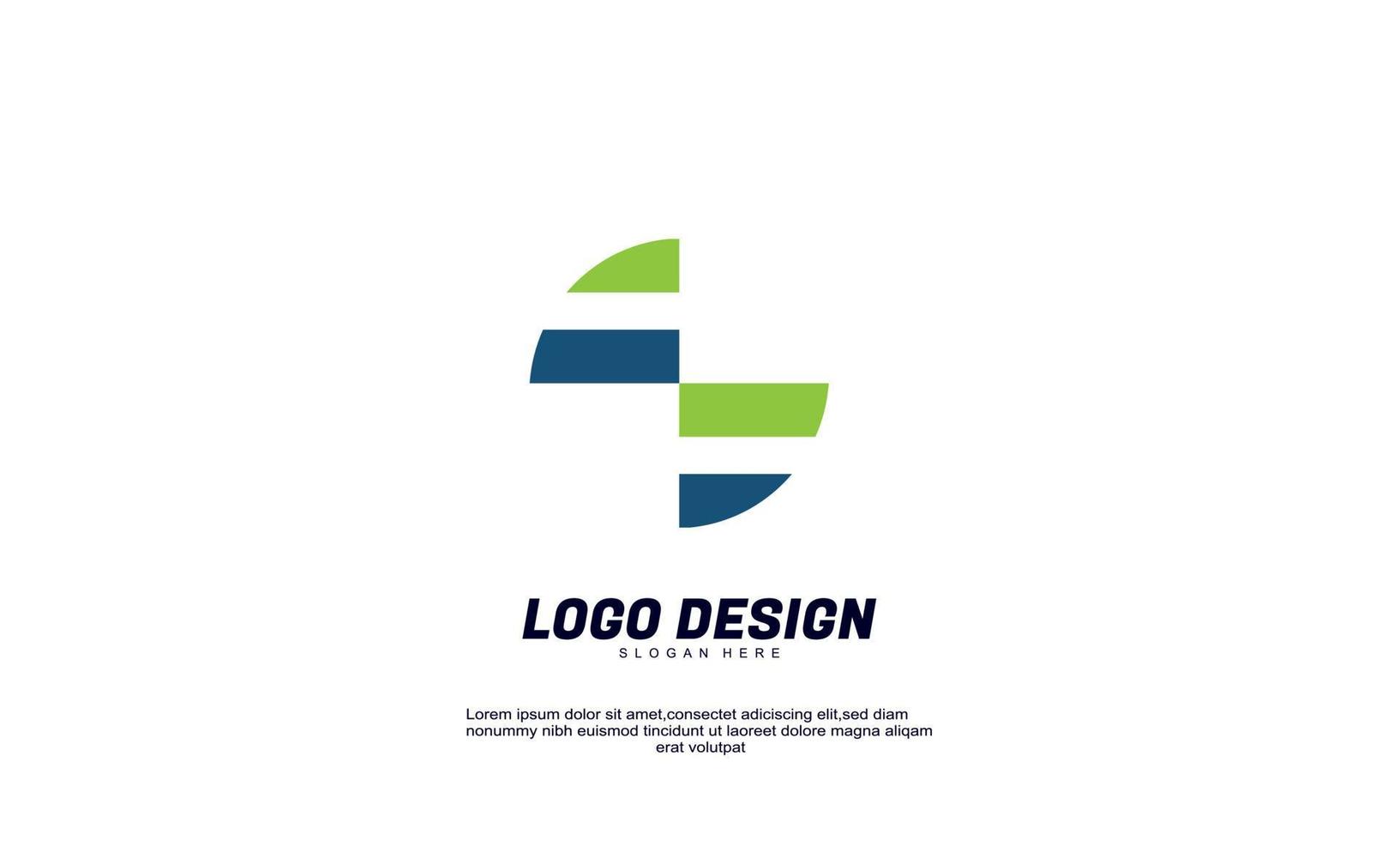 voorraad abstracte vorm cirkel en lijn logo modern voor zakelijke en bedrijfscollecties kleurrijk ontwerp vector