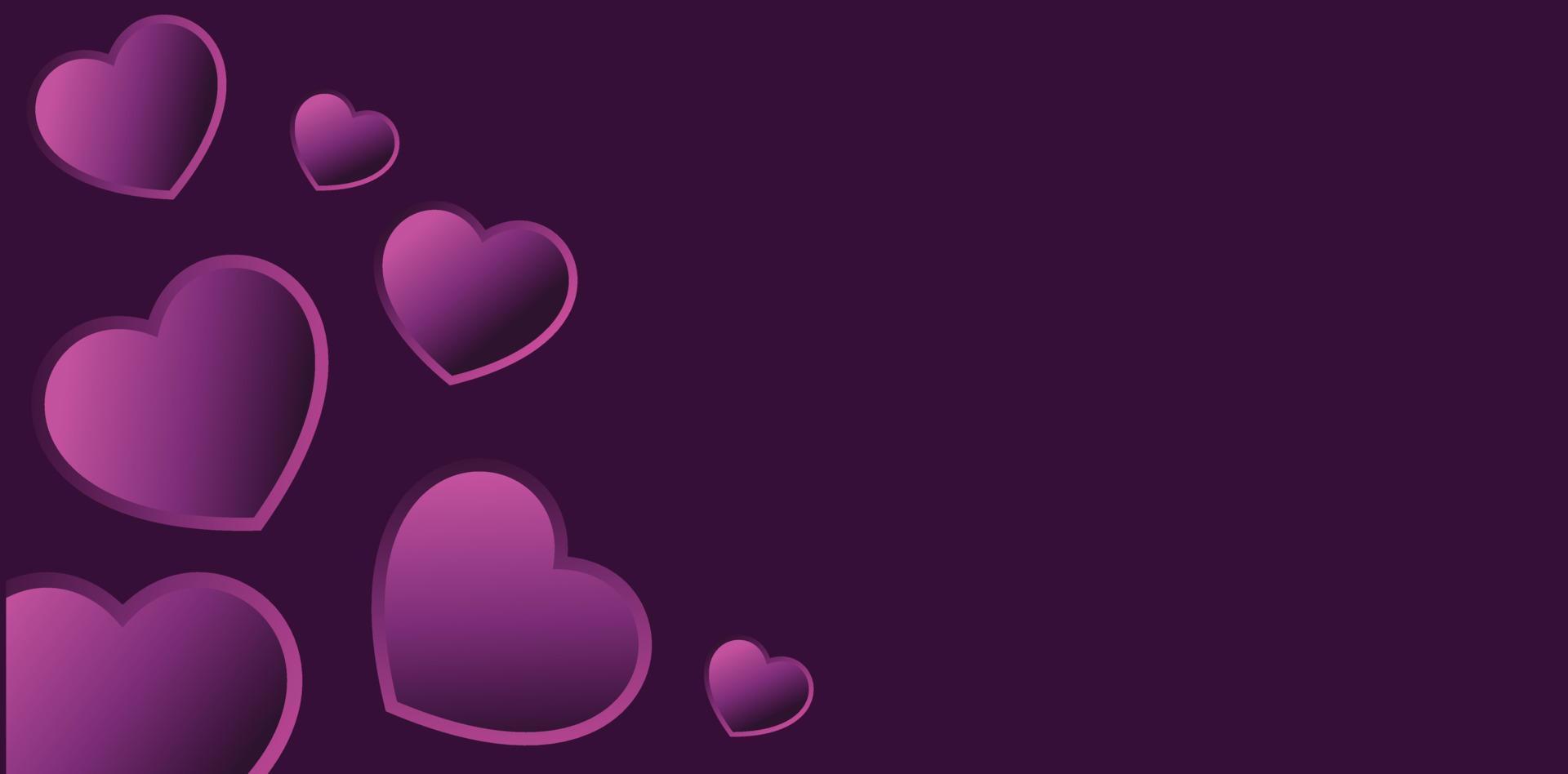 paarse Valentijnsdag achtergrond vector