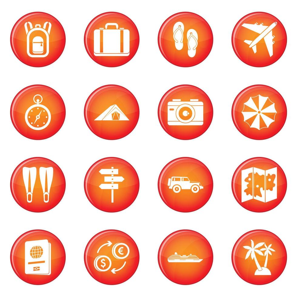 reis iconen vector set