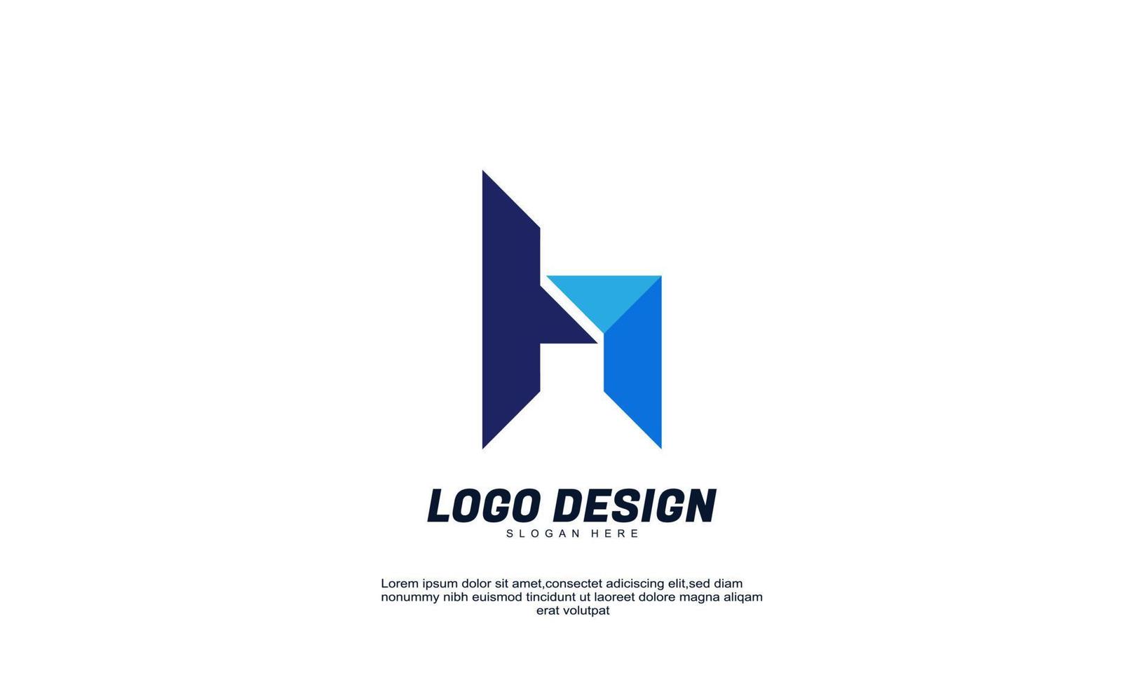 voorraad vector beginletter h logo vector ontwerp abstract embleem ontwerpen concept logo's logotype