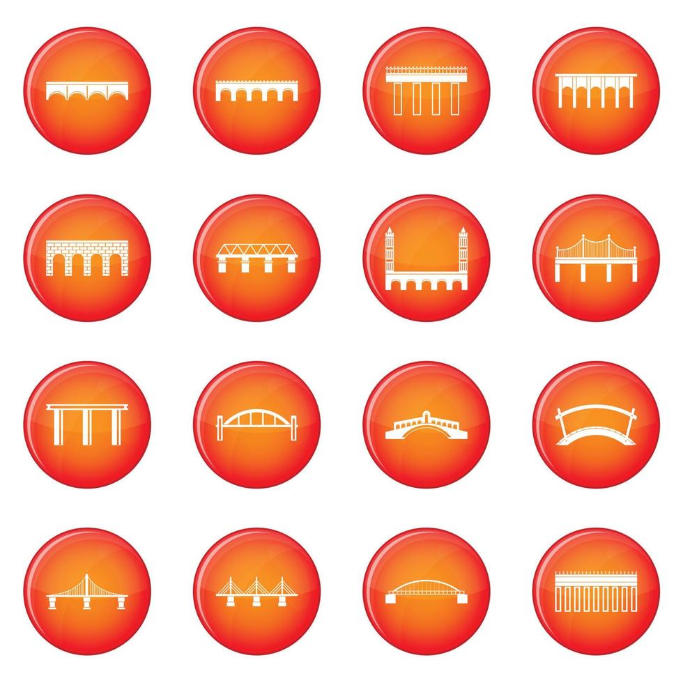 brug set iconen vector set