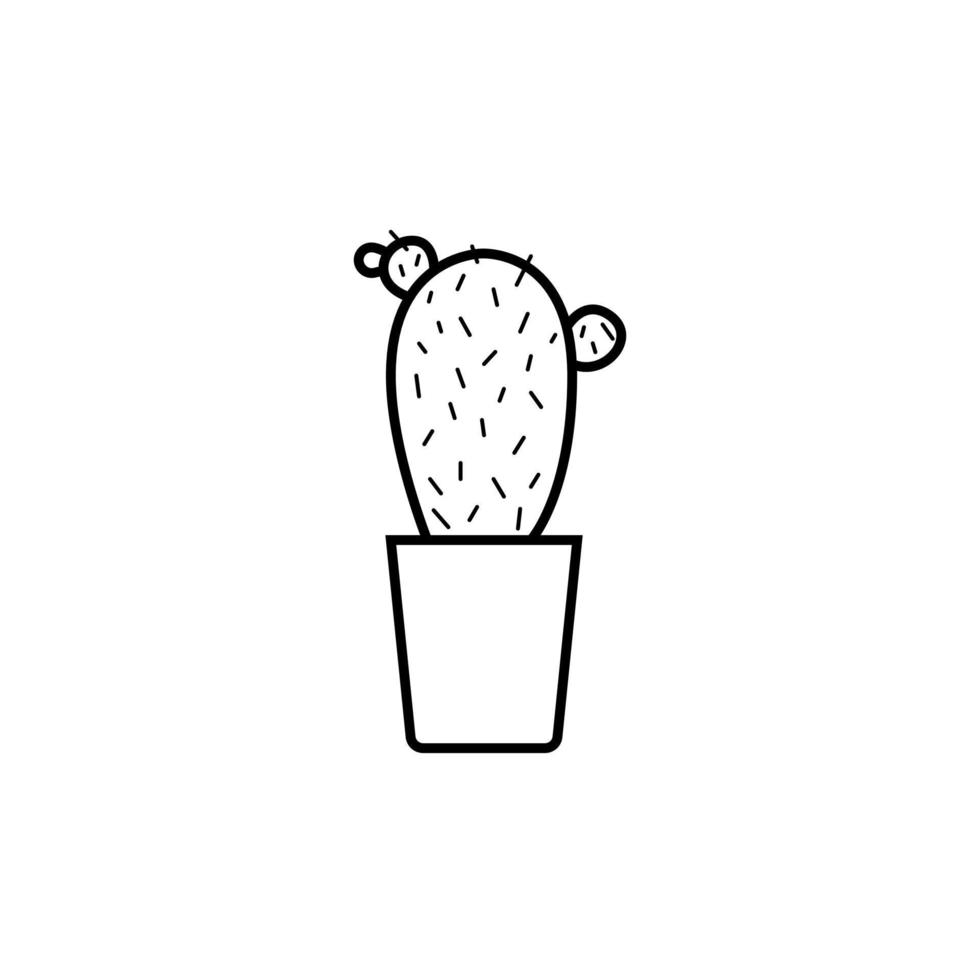 cactus lineaire pictogram. contour symbool. vector geïsoleerde schets