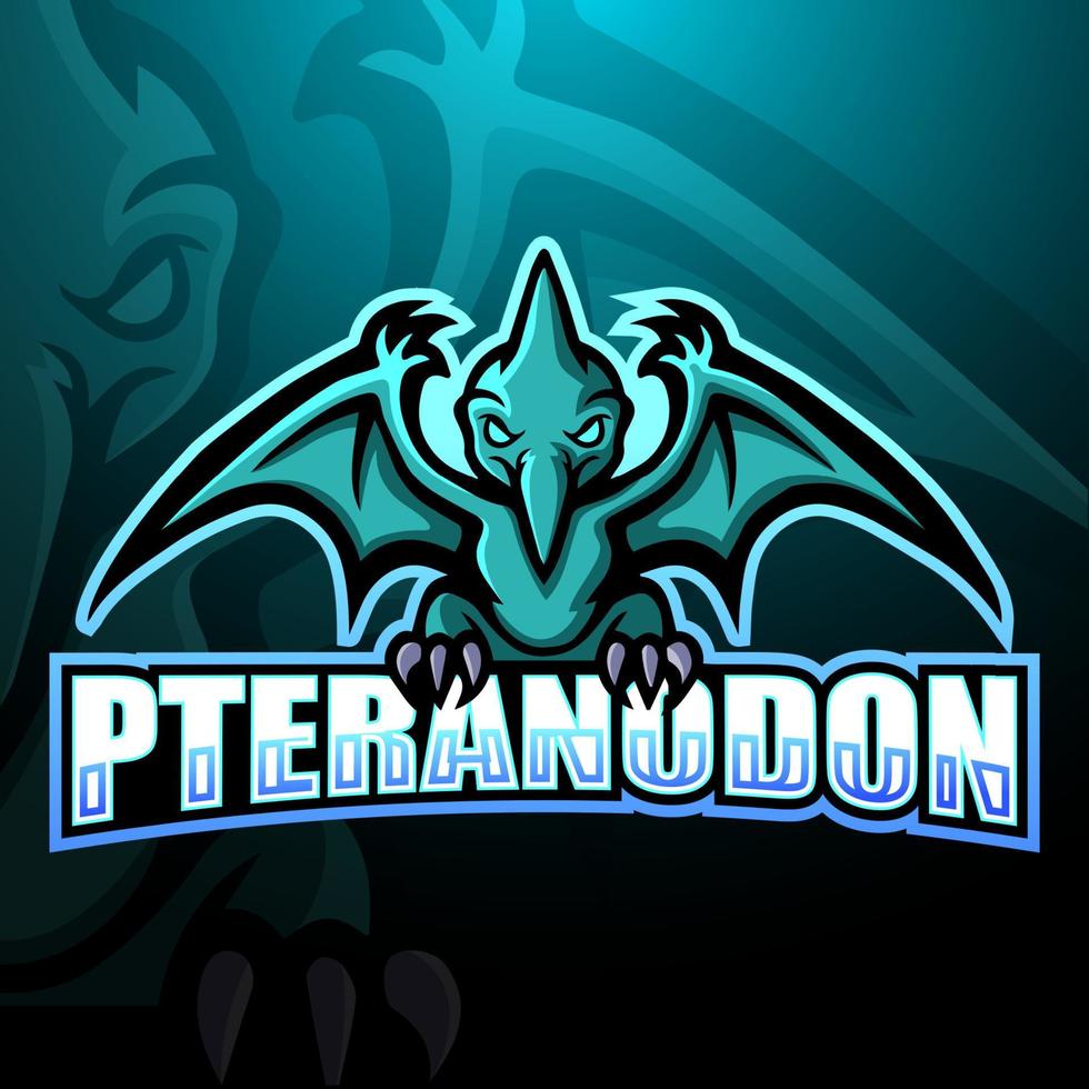 pteranodon mascotte esport logo ontwerp vector