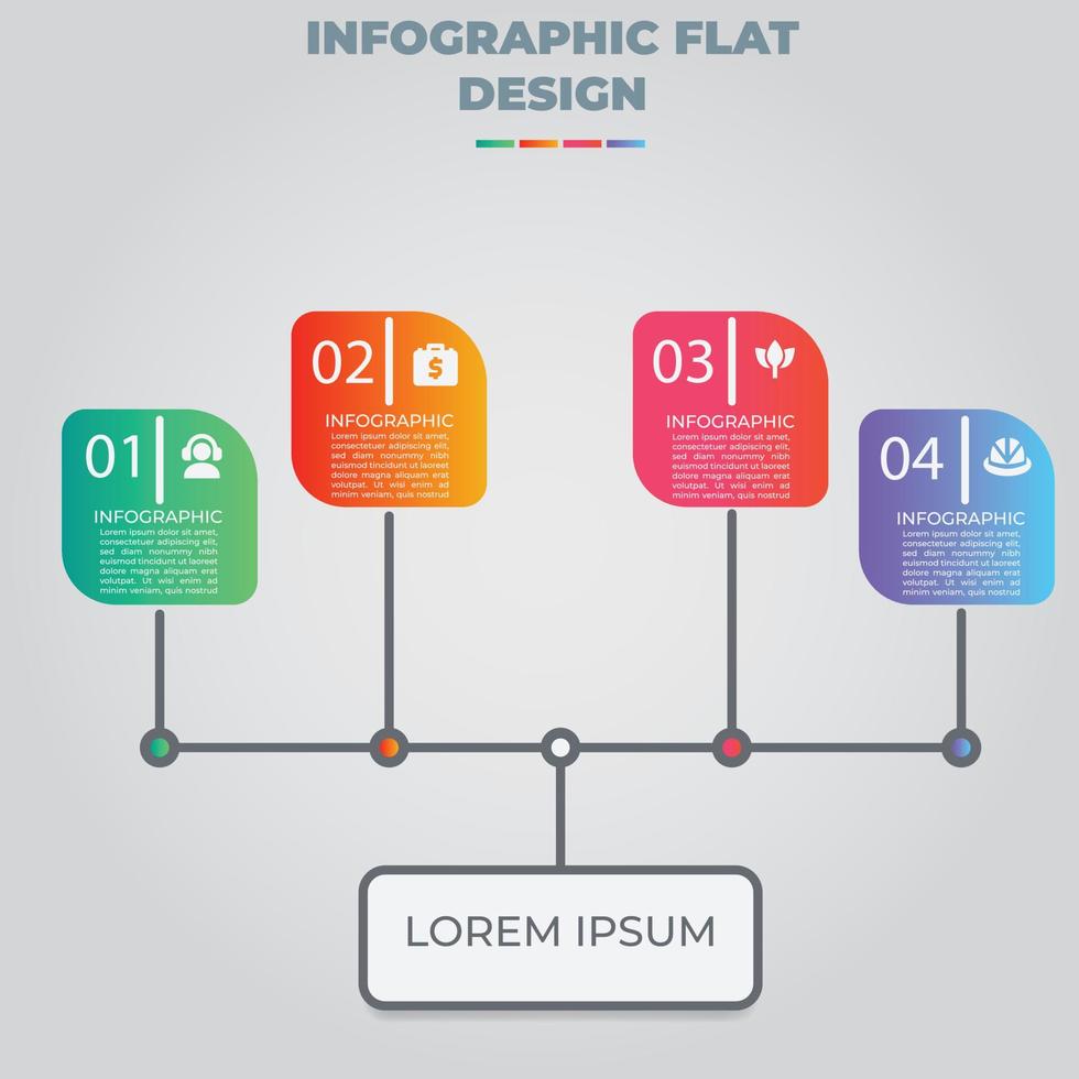 visualisatie van zakelijke gegevens. proces grafiek. abstracte elementen van grafiek, diagram met stappen, opties, onderdelen of processen. vector zakelijke sjabloon voor presentatie. creatief concept voor infographic.