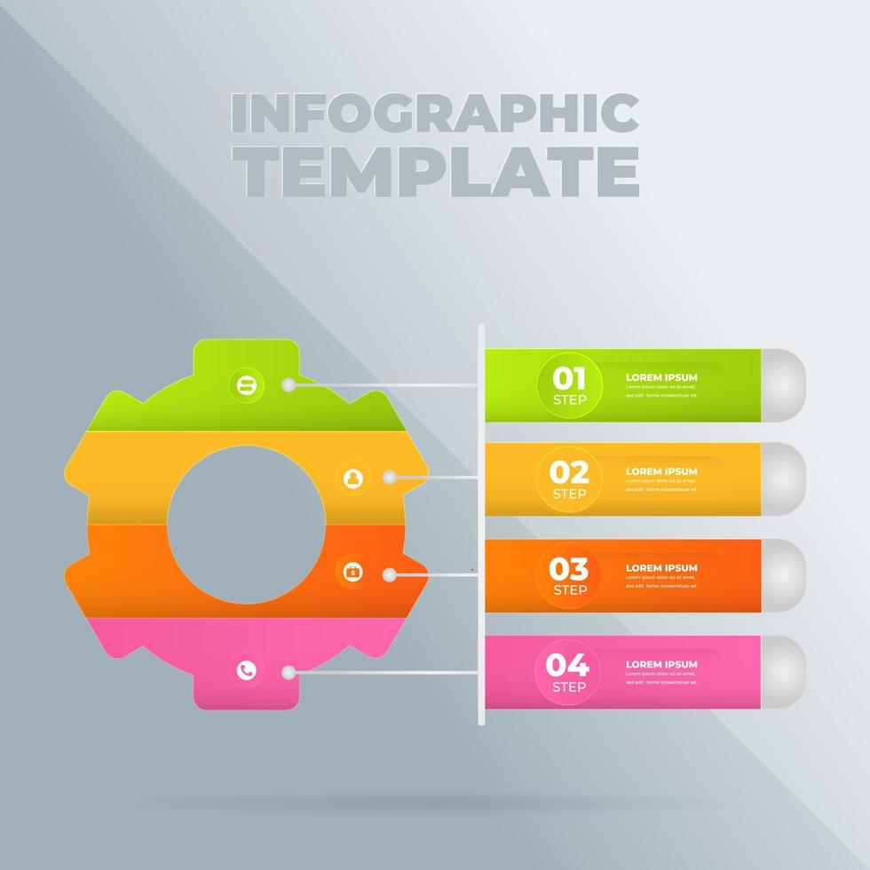 vector infographic ontwerpsjabloon met opties of stappen