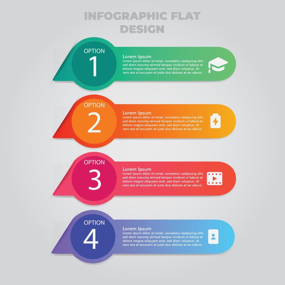 visualisatie van zakelijke gegevens. proces grafiek. abstracte elementen van grafiek, diagram met stappen, opties, onderdelen of processen. vector zakelijke sjabloon voor presentatie. creatief concept voor infographic.