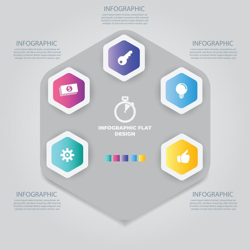 visualisatie van zakelijke gegevens. proces grafiek. abstracte elementen van grafiek, diagram met stappen, opties, onderdelen of processen. vector zakelijke sjabloon voor presentatie. creatief concept voor infographic.