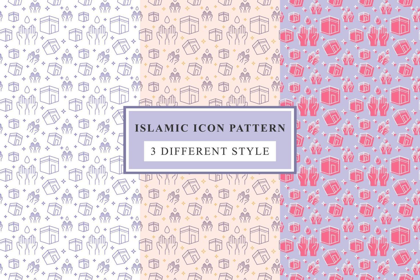 islamitische patroon dunne lijn pictogrammen op witte achtergrond ramadan design vector