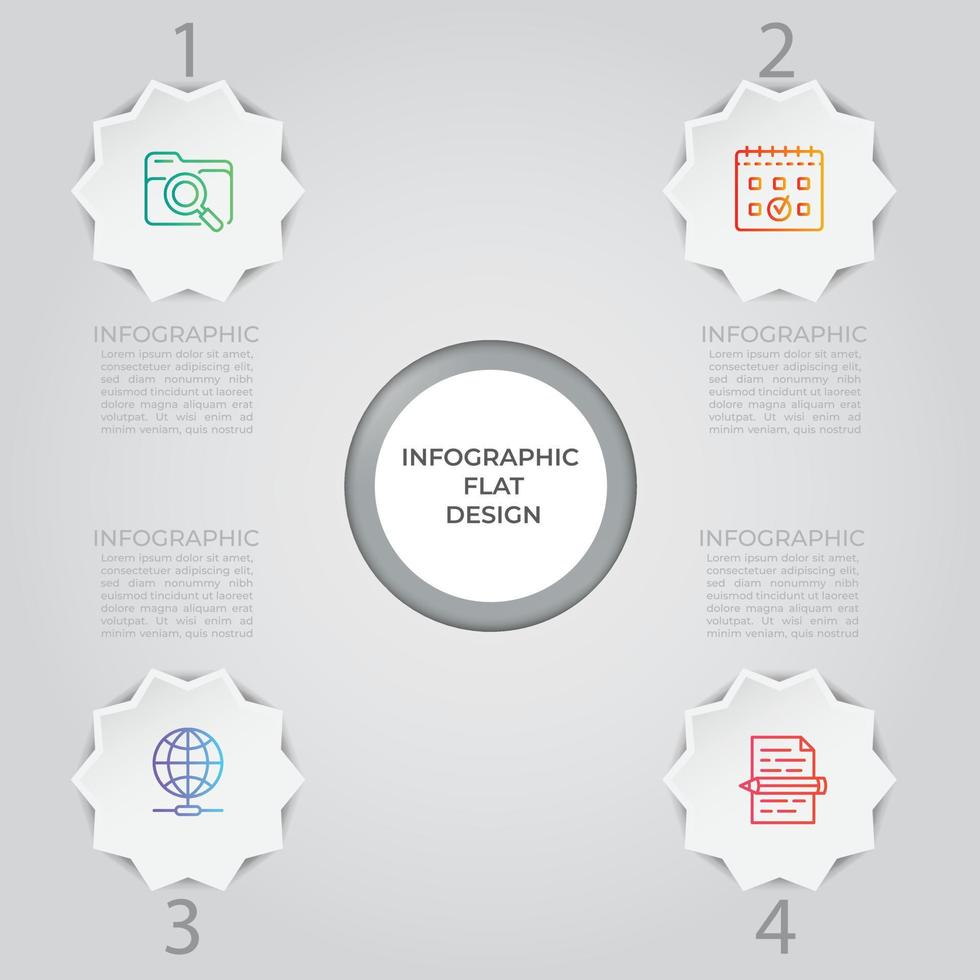 visualisatie van zakelijke gegevens. proces grafiek. abstracte elementen van grafiek, diagram met stappen, opties, onderdelen of processen. vector zakelijke sjabloon voor presentatie. creatief concept voor infographic.