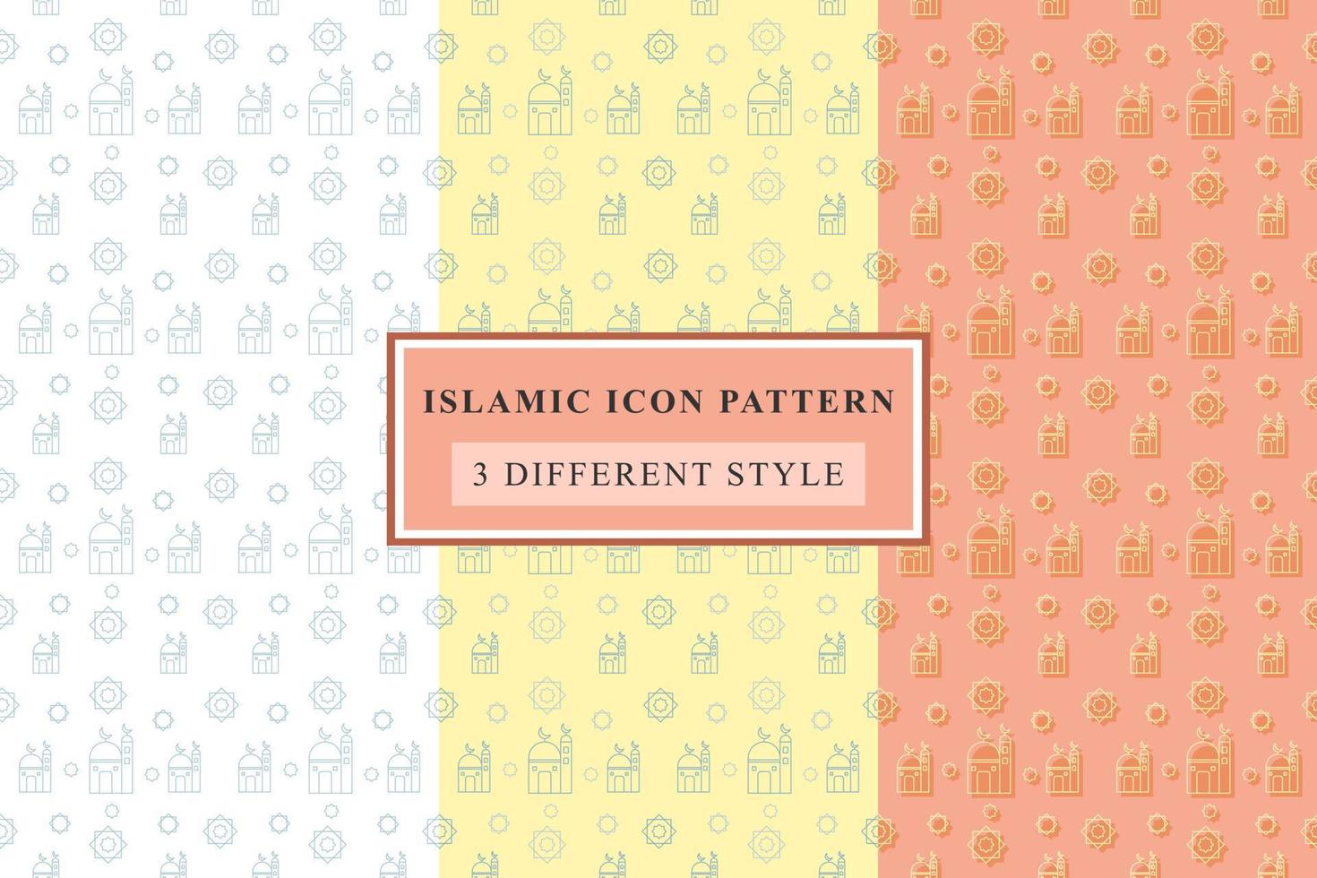 islamitische patroon dunne lijn pictogrammen op witte achtergrond ramadan design vector