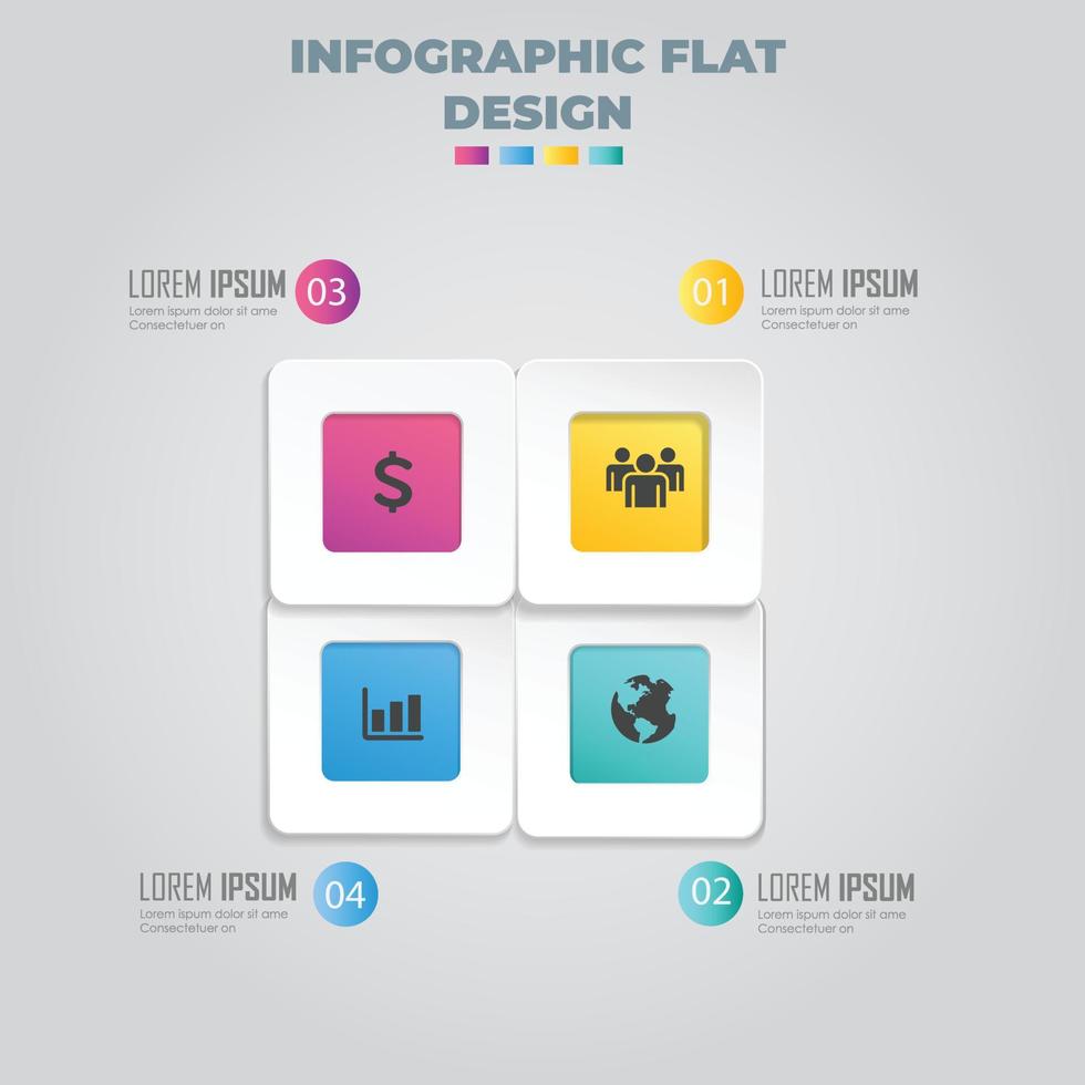 visualisatie van zakelijke gegevens. proces grafiek. abstracte elementen van grafiek, diagram met stappen, opties, onderdelen of processen. vector zakelijke sjabloon voor presentatie. creatief concept voor infographic.