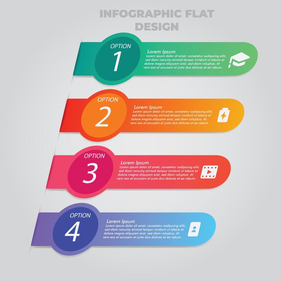 visualisatie van zakelijke gegevens. proces grafiek. abstracte elementen van grafiek, diagram met stappen, opties, onderdelen of processen. vector zakelijke sjabloon voor presentatie. creatief concept voor infographic.