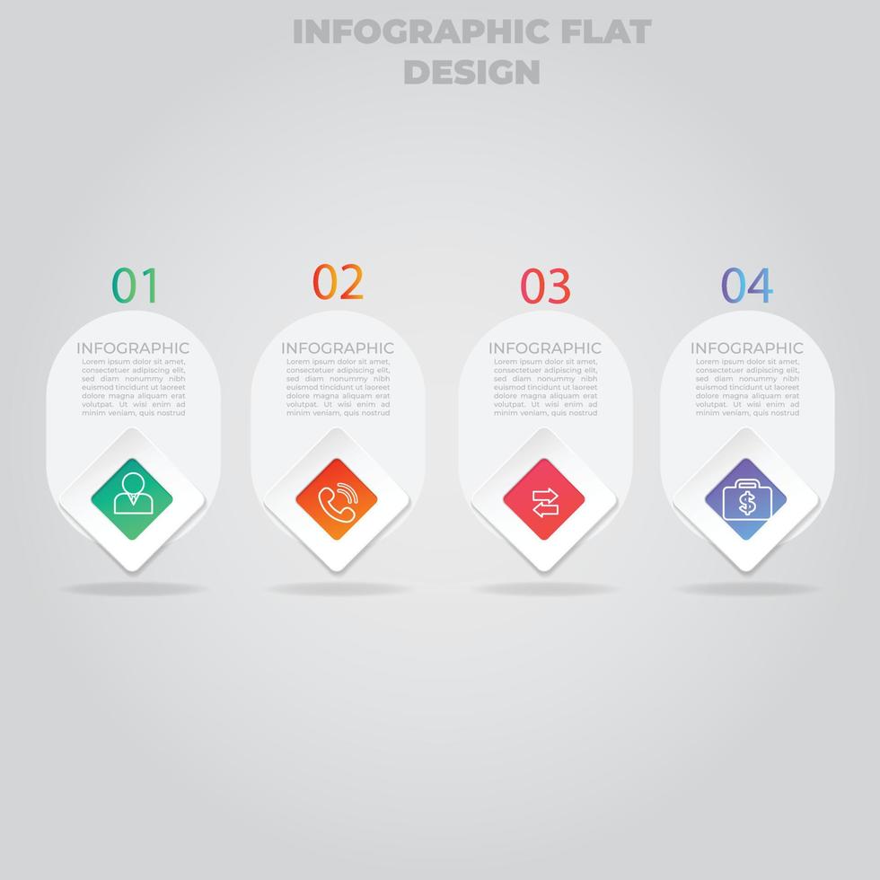 visualisatie van zakelijke gegevens. proces grafiek. abstracte elementen van grafiek, diagram met stappen, opties, onderdelen of processen. vector zakelijke sjabloon voor presentatie. creatief concept voor infographic.