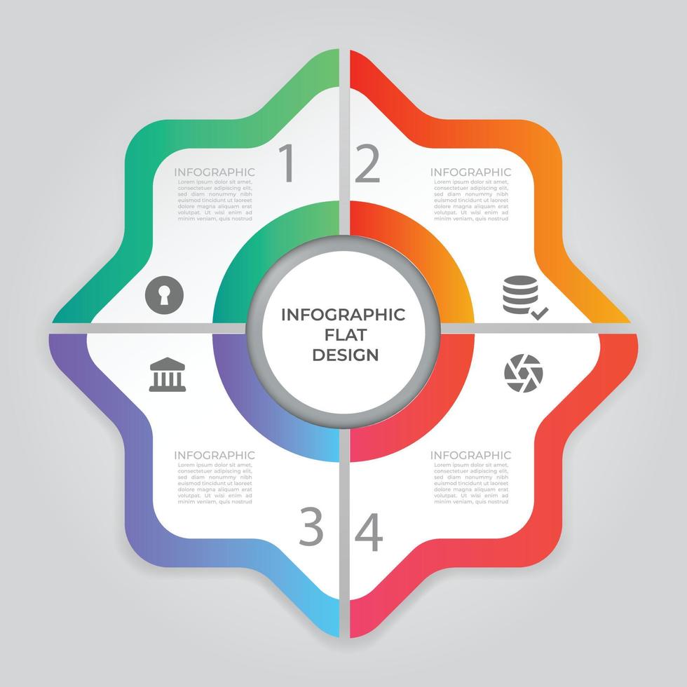 visualisatie van zakelijke gegevens. proces grafiek. abstracte elementen van grafiek, diagram met stappen, opties, onderdelen of processen. vector zakelijke sjabloon voor presentatie. creatief concept voor infographic.