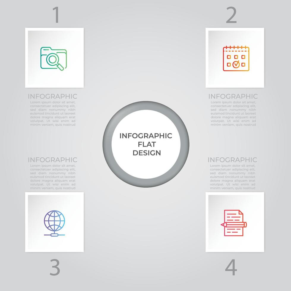 visualisatie van zakelijke gegevens. proces grafiek. abstracte elementen van grafiek, diagram met stappen, opties, onderdelen of processen. vector zakelijke sjabloon voor presentatie. creatief concept voor infographic.