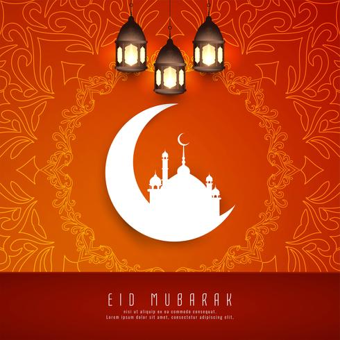 Abstracte mooie Eid Mubarak-festivalachtergrond vector