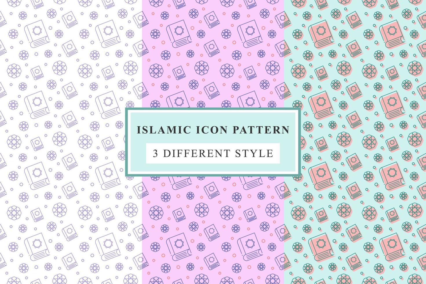 islamitische patroon dunne lijn pictogrammen op witte achtergrond ramadan design vector