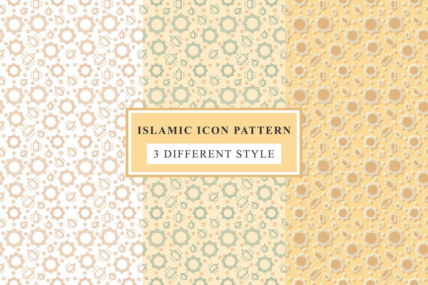 islamitische patroon dunne lijn pictogrammen op witte achtergrond ramadan design vector