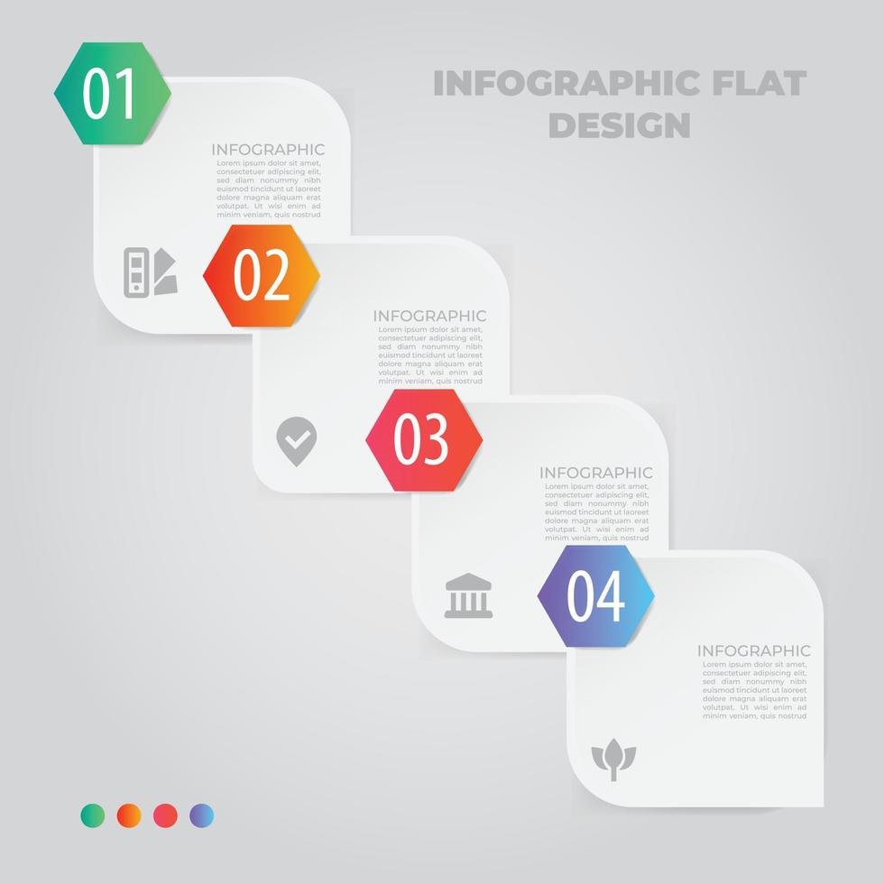 visualisatie van zakelijke gegevens. proces grafiek. abstracte elementen van grafiek, diagram met stappen, opties, onderdelen of processen. vector zakelijke sjabloon voor presentatie. creatief concept voor infographic.