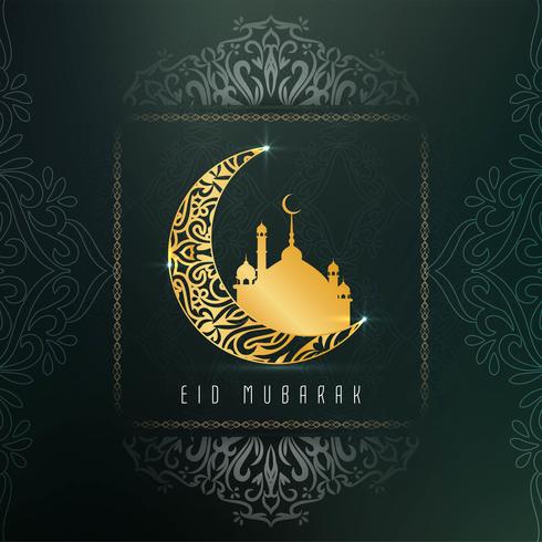 Abstracte elegante Eid Mubarak decoratieve achtergrond vector