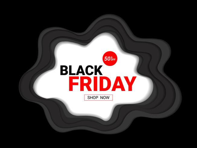 Black Friday-het ontwerpmalplaatje van de verkoopinschrijving. vector