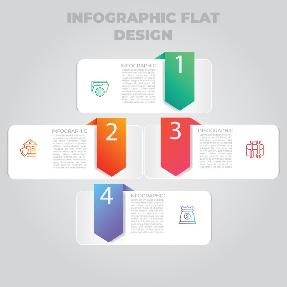 visualisatie van zakelijke gegevens. proces grafiek. abstracte elementen van grafiek, diagram met stappen, opties, onderdelen of processen. vector zakelijke sjabloon voor presentatie. creatief concept voor infographic.