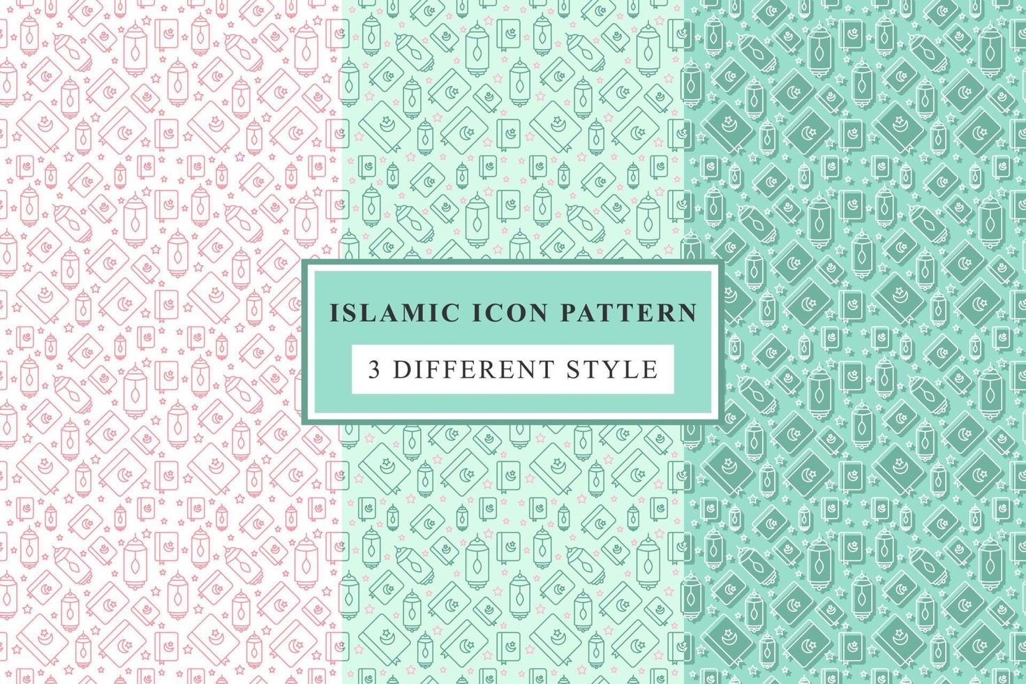 islamitische patroon dunne lijn pictogrammen op witte achtergrond ramadan design vector