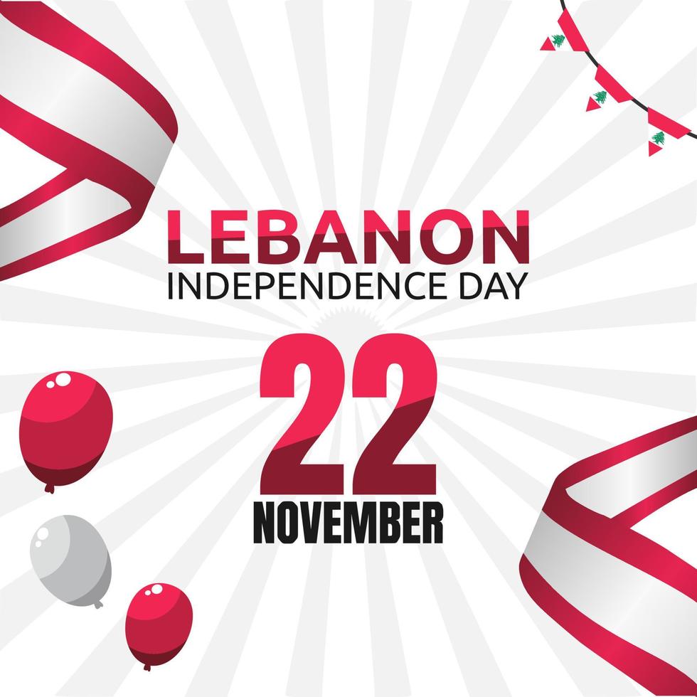 libanon onafhankelijkheidsdag vector lllustration