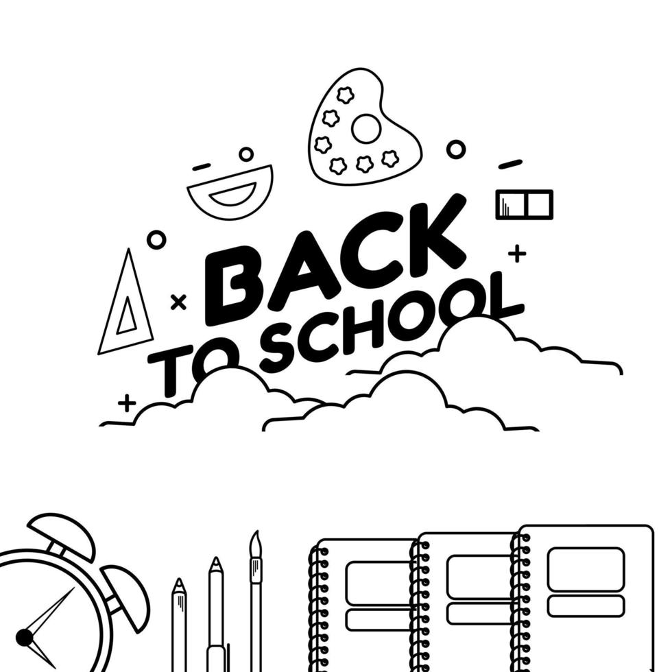 terug naar school concept vectorillustratie vector