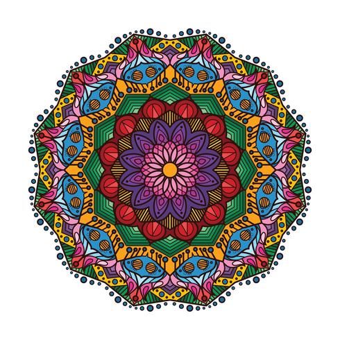 Mooie kleurrijke mandala 1 vector