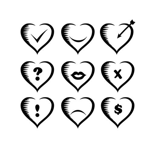 pictogrammen Valentines vector
