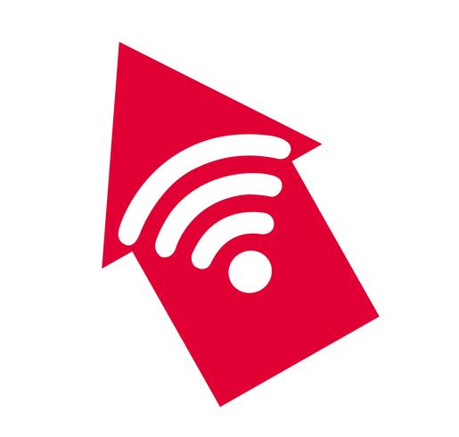 Wifi-pictogram, Wifi en pijlsymbool, Wifi-zonevector vector