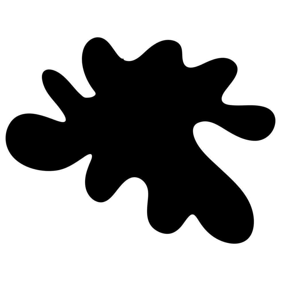 handgetekende blob element inkt verf splash vlek plek splatter verschillende vormen. geïsoleerde uitgesneden vectorillustratie voor sticker label banner ontwerp vector