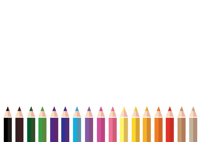 kleurrijke kleur potlood achtergrond vector
