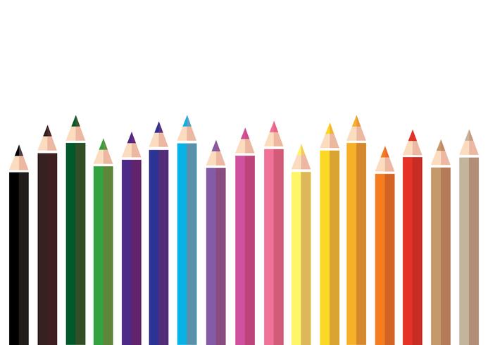 kleurrijke kleur potlood achtergrond vector