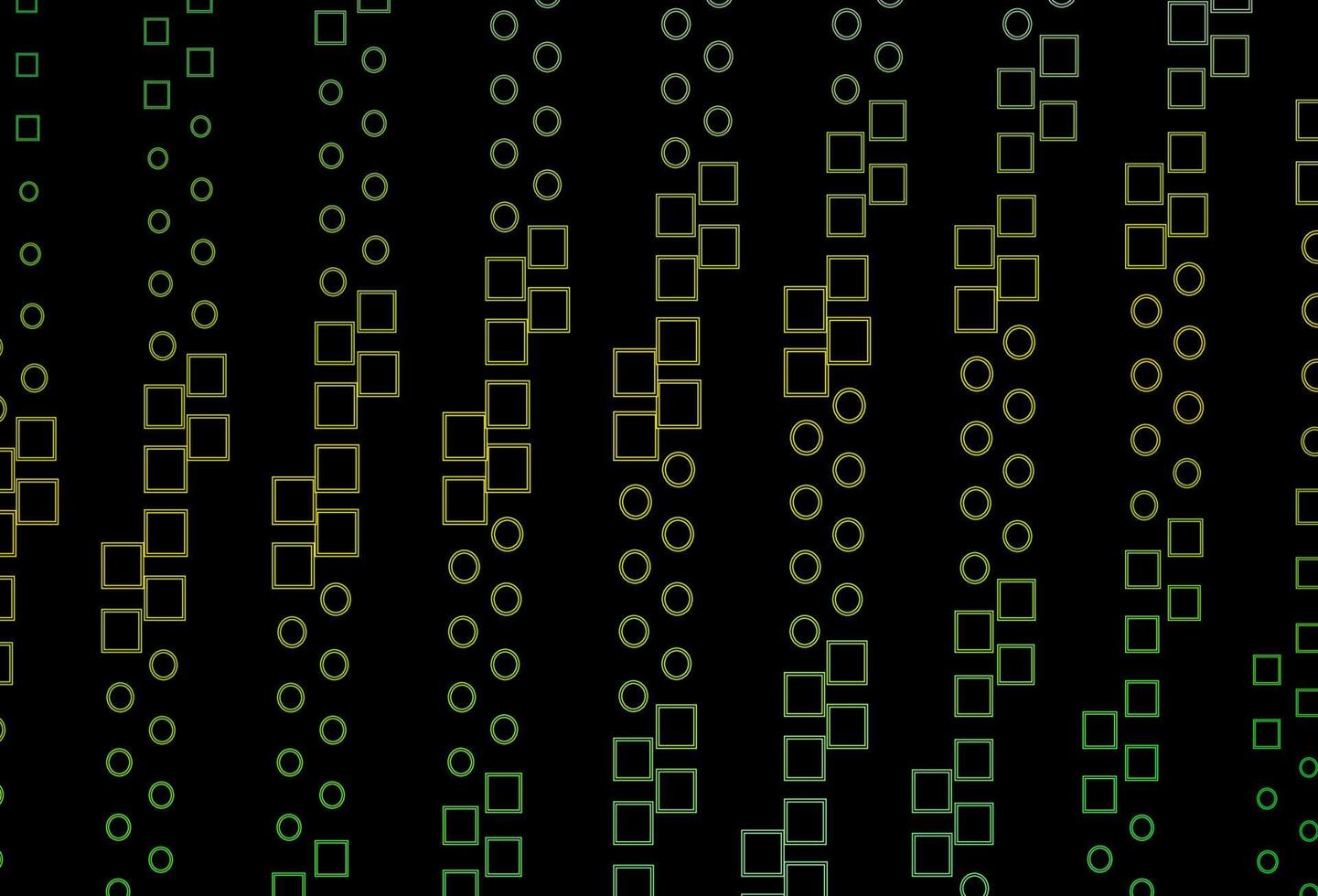 donkergroene, gele vector achtergrond met rechthoeken.