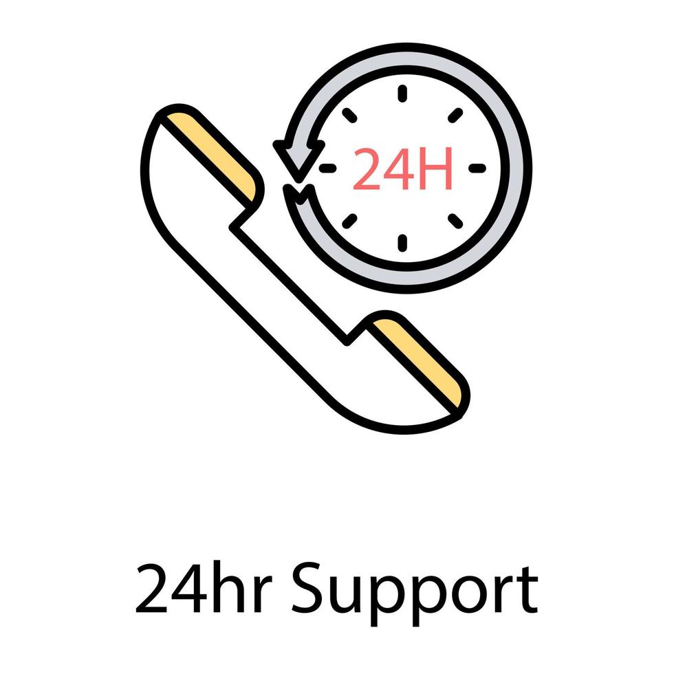 24 7 ondersteuning vector