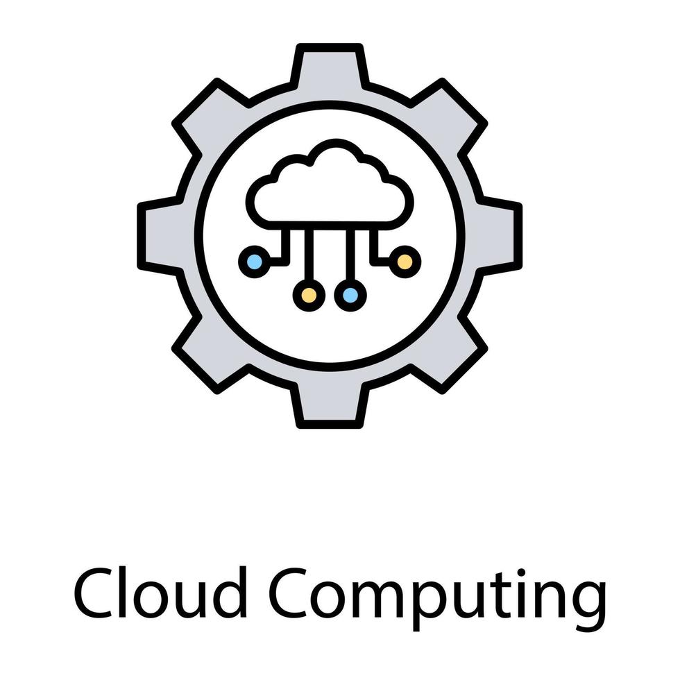 cloud computing-activiteiten vector